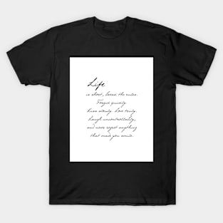 Quote print, Life, Scandinavian print, Scandinavian, Nordic, Trendy print, Styled, Scandinavian art, Modern art, Wall art, Print, Minimalistic, Modern T-Shirt